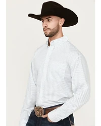Wrangler Men's Classics Geo Print Long Sleeve Button-Down Western Shirt