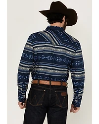 Cody James Men's Distance Southwestern Striped Long Sleeve Snap Western Shirt