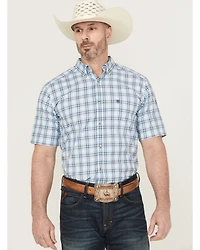 Ariat Men's Cal Pro Series Plaid Print Short Sleeve Button-Down Stretch Western Shirt