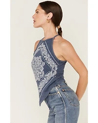 Rock & Roll Denim Women's Bandana Print Tank Top