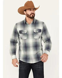 Pendleton Men's Beach Shack Plaid Print Long Sleeve Button Down Western Shirt