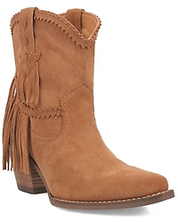 Dingo Women's Fandango Fringe Suede Western Booties - Snip Toe
