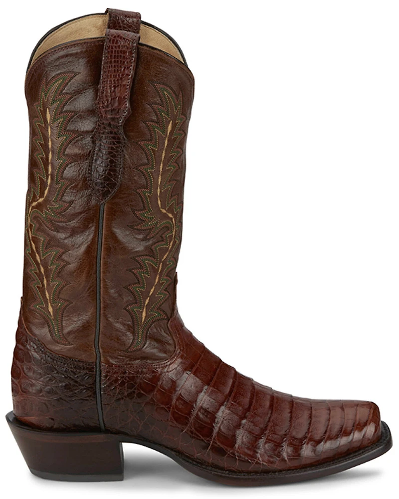 Tony Lama Men's Chasi Exotic Caiman Western Boots - Broad Square Toe