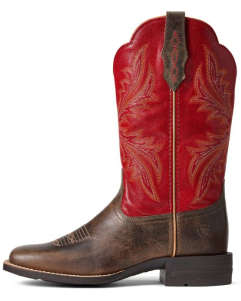 Ariat Women's Sable & Heart Throb West Bound Western Boot - Broad Square Toe
