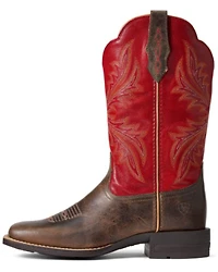 Ariat Women's Sable & Heart Throb West Bound Western Boot - Broad Square Toe