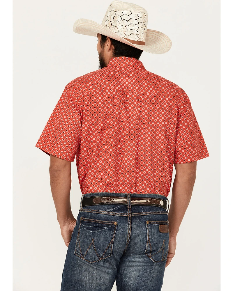 Cinch Men's Geo Print Short Sleeve Button-Down Western Shirt