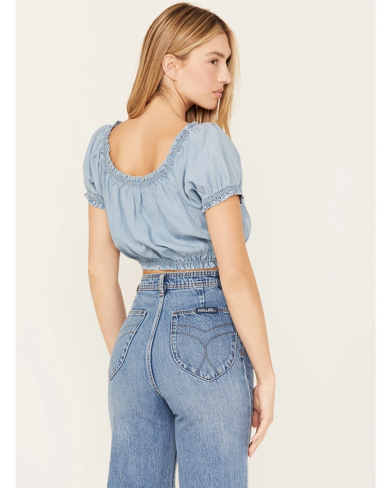 Cleo + Wolf Women's Off The Shoulder Peasant Top