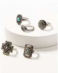 Shyanne Women's Rodeo Sunset Southwestern Concho Ring Set - 5 Piece
