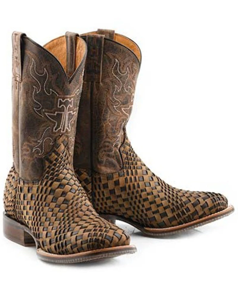 Tin Haul Men's Dream Weaver Bronc Rider Western Boots - Broad Square Toe