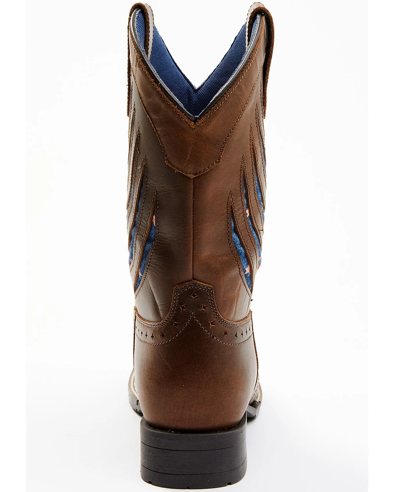 Cody James Boys' Ripped Flag Western Boots - Broad Square Toe