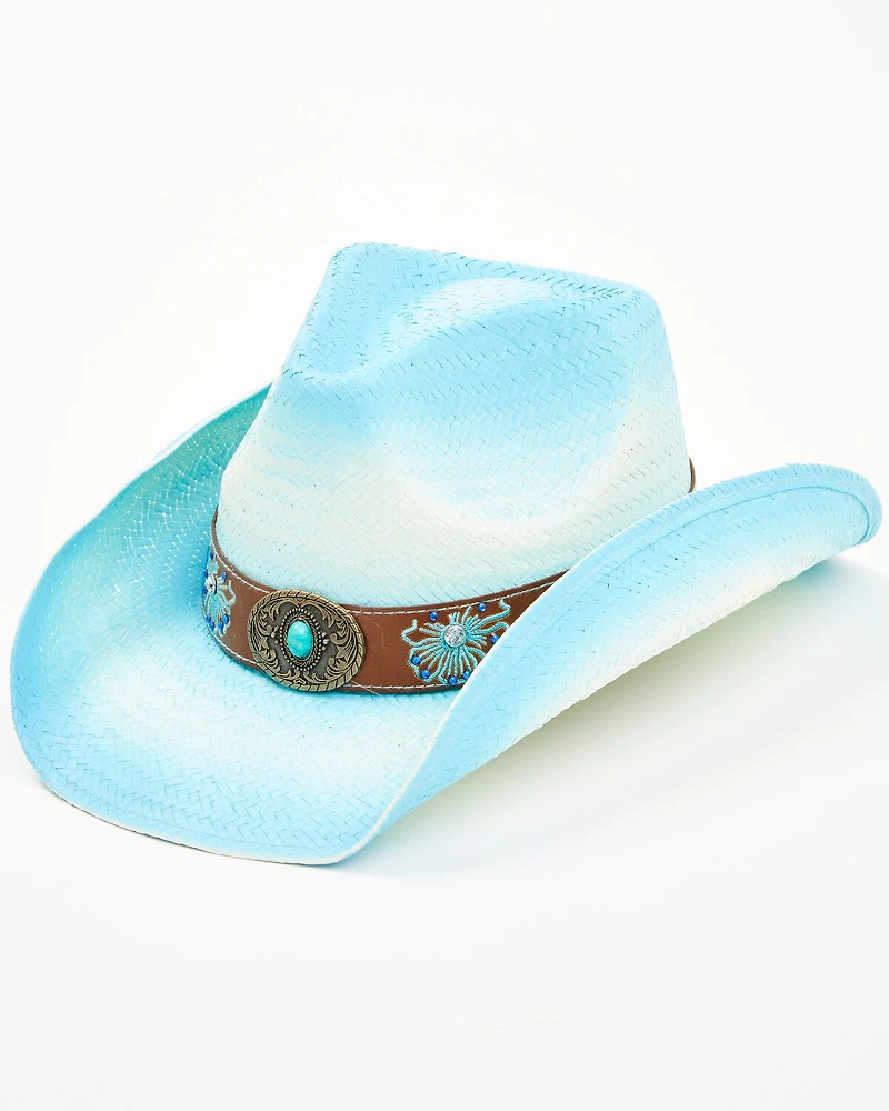 Shyanne Women's Better In Blue Straw Cowboy Hat