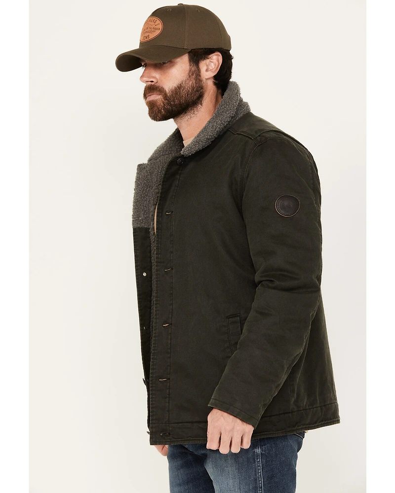 Brothers and Sons Men's Legacy Sherpa Lined Oil Button Down Jacket