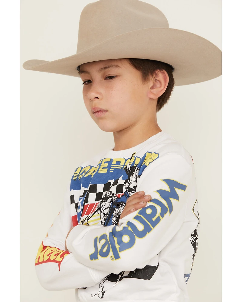 Wrangler® x Hot Wheels™ Boys' Rodeo Crew Neck Sweatshirt