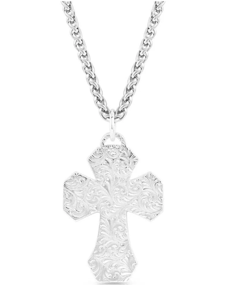 Montana Silversmiths Men's Blessed American Made Cross Necklace