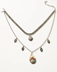 Shyanne Women's Soleil Inlay Teardrop Necklace