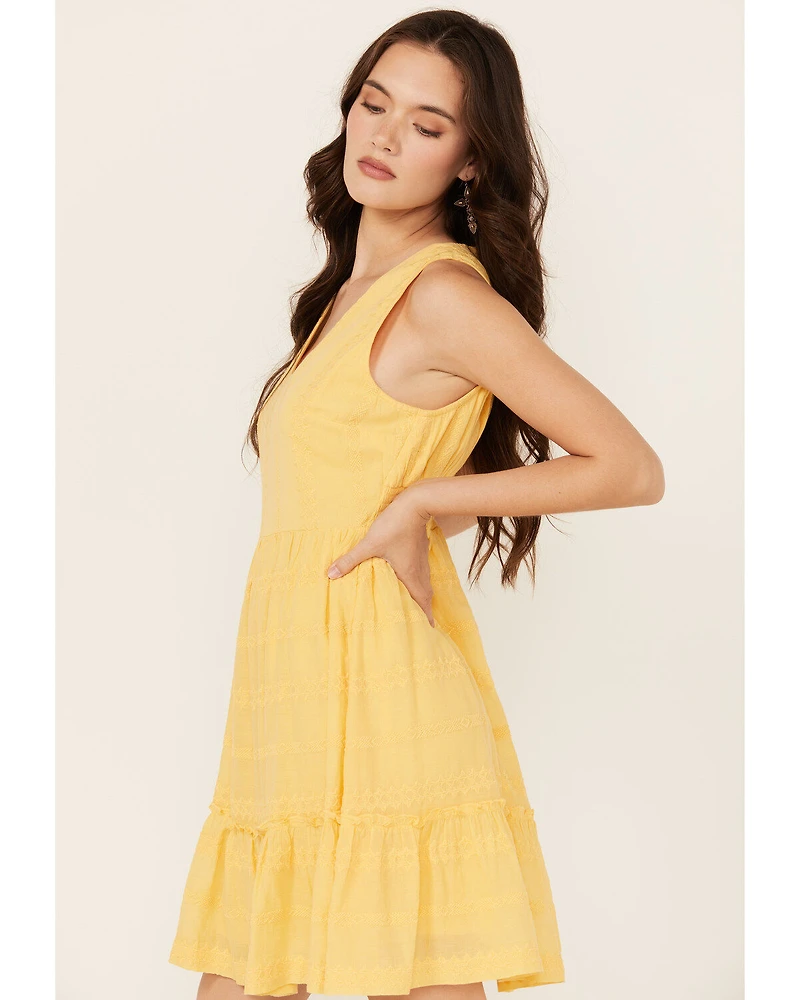 Shyanne Women's Embroidered Sleeveless Mini Dress