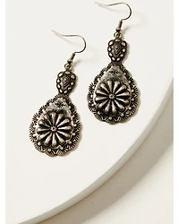 Shyanne Women's Isla Oasis Stamped Silver Earrings