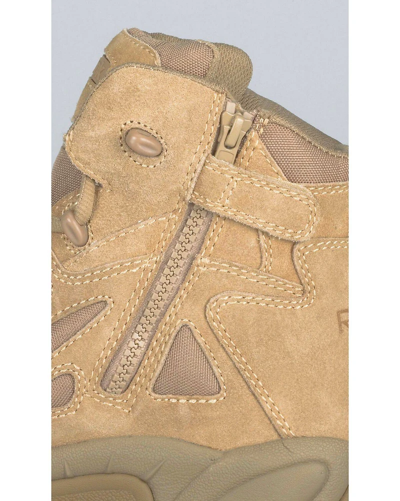 Reebok Men's Stealth 6" Lace-Up with Side-Zip Tactical Work Boots - Composite Toe
