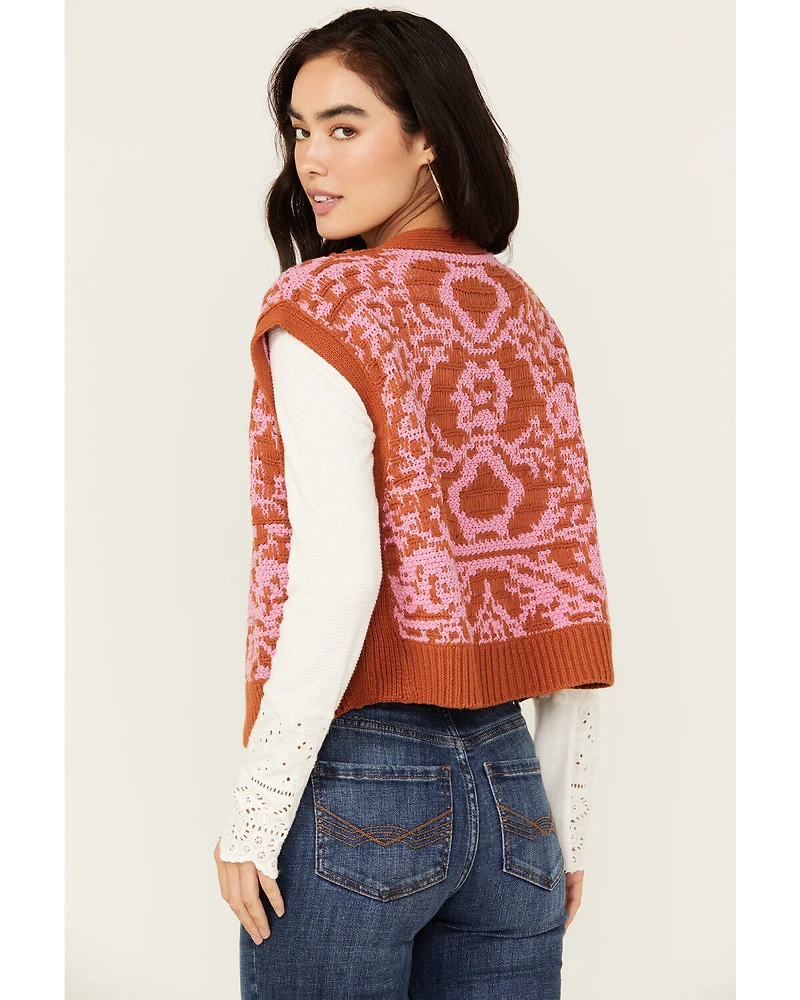 Free People Women's Tapestry Sweater Vest