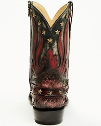 Corral Men's Exotic Python Studded Short Western Boots - Snip Toe