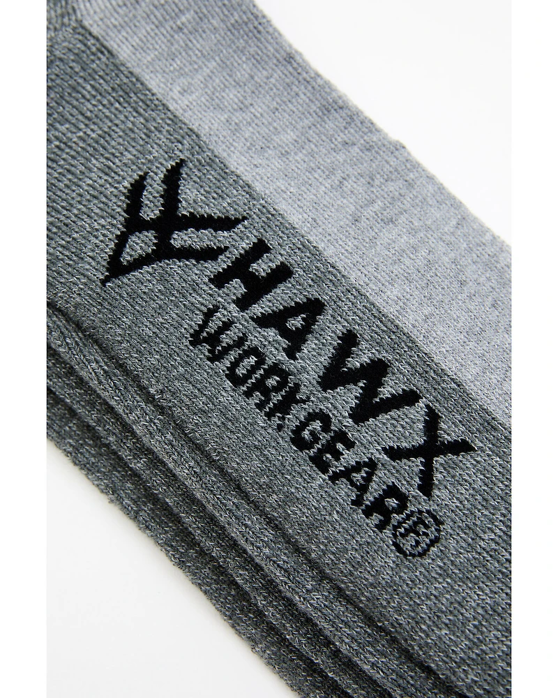 Hawx Men's Steel Toe All Season Speed Dry Crew Socks - 2-Pack