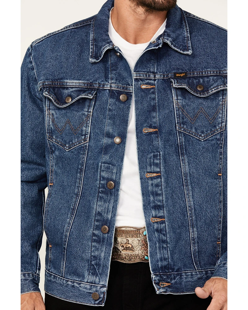 Wrangler Men's Unlined Medium Wash Denim Jacket