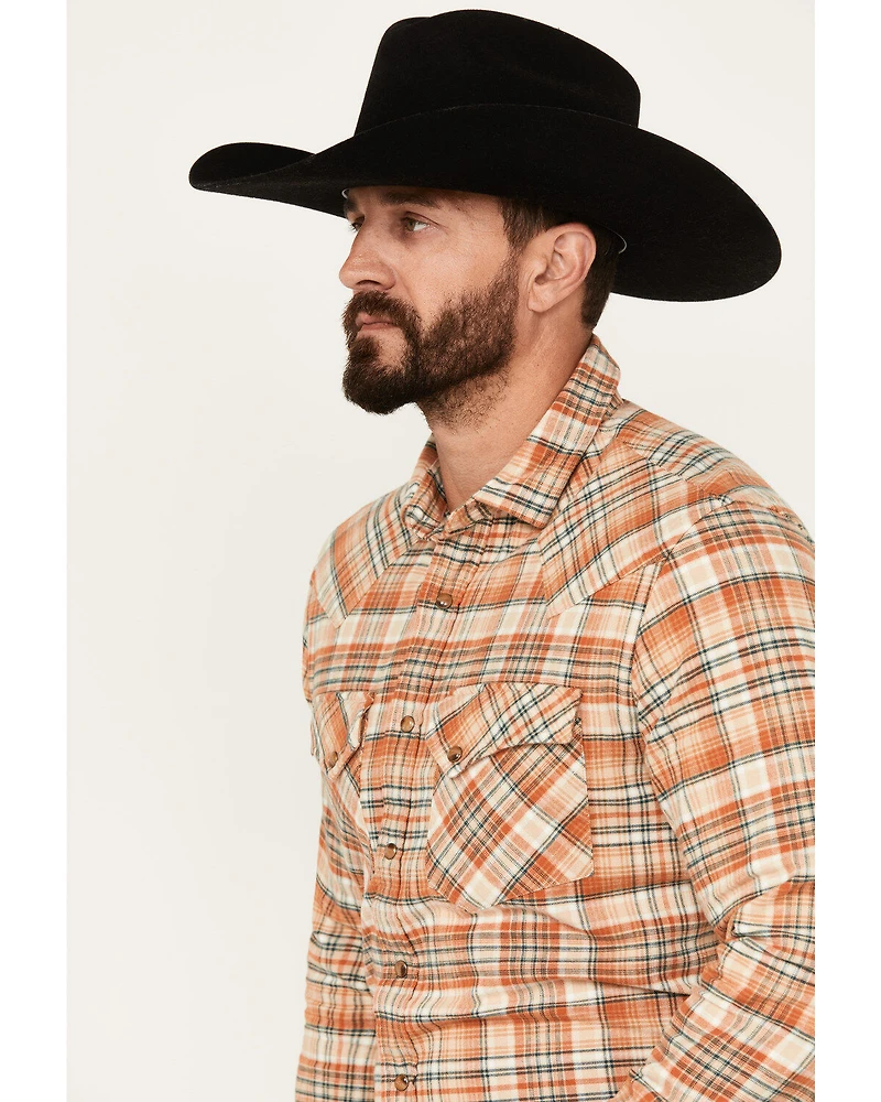 Pendleton Men's Wyatt Plaid Print Long Sleeve Snap Western Flannel Shirt