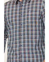 Brothers and Sons Men's Marietta Plaid Print Long Sleeve Button Down Performance Western Shirt