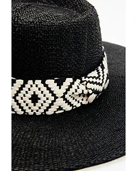 Nikki Beach Women's Ashlyn Australian Straw Western Fashion Hat