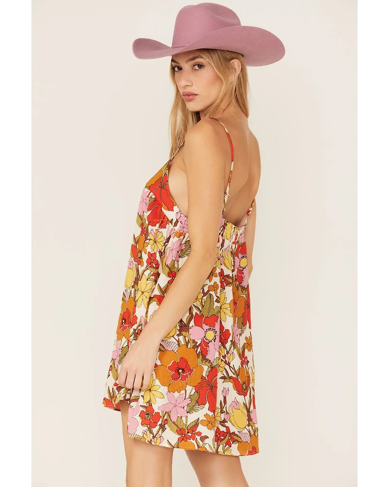 Show Me Your Mumu Women's Oasis Floral Print Mini Dress