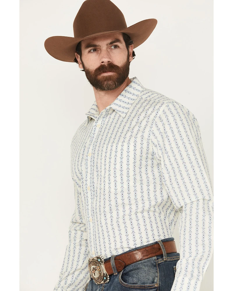 Gibson Trading Co Men's Luau Larry Geo Stripe Long Sleeve Button-Down Stretch Western Shirt