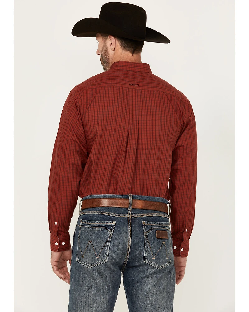 Ariat Men's Ian Plaid Print Long Sleeve Button-Down Western Shirt