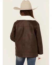 Urban Republic Girls' Sherpa Lined Moto Jacket