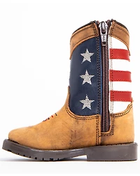 Cody James Toddler Boys' USA Flag Western Boots - Broad Square Toe