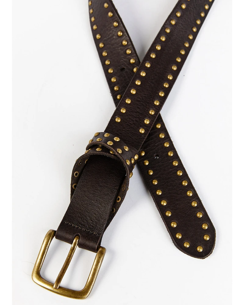 Cleo + Wolf Women's Studded Criss-Cross Keeper Vintage Belt