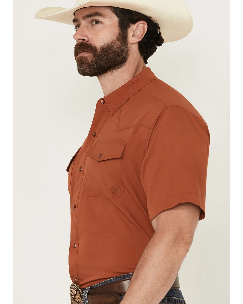 Ariat Men's VentTek Solid Short Sleeve Snap Performance Western Shirt