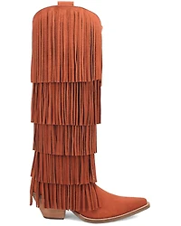 Dingo Women's Wild Child Suede Fringe Tall Western Boots - Snip Toe