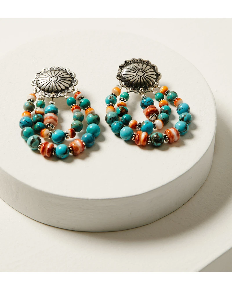 Paige Wallace Women's Beaded & Concho Earrings