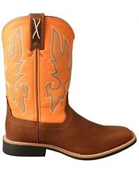 Twisted X Boys' Top Hand Leather Western Boots - Broad Square Toe