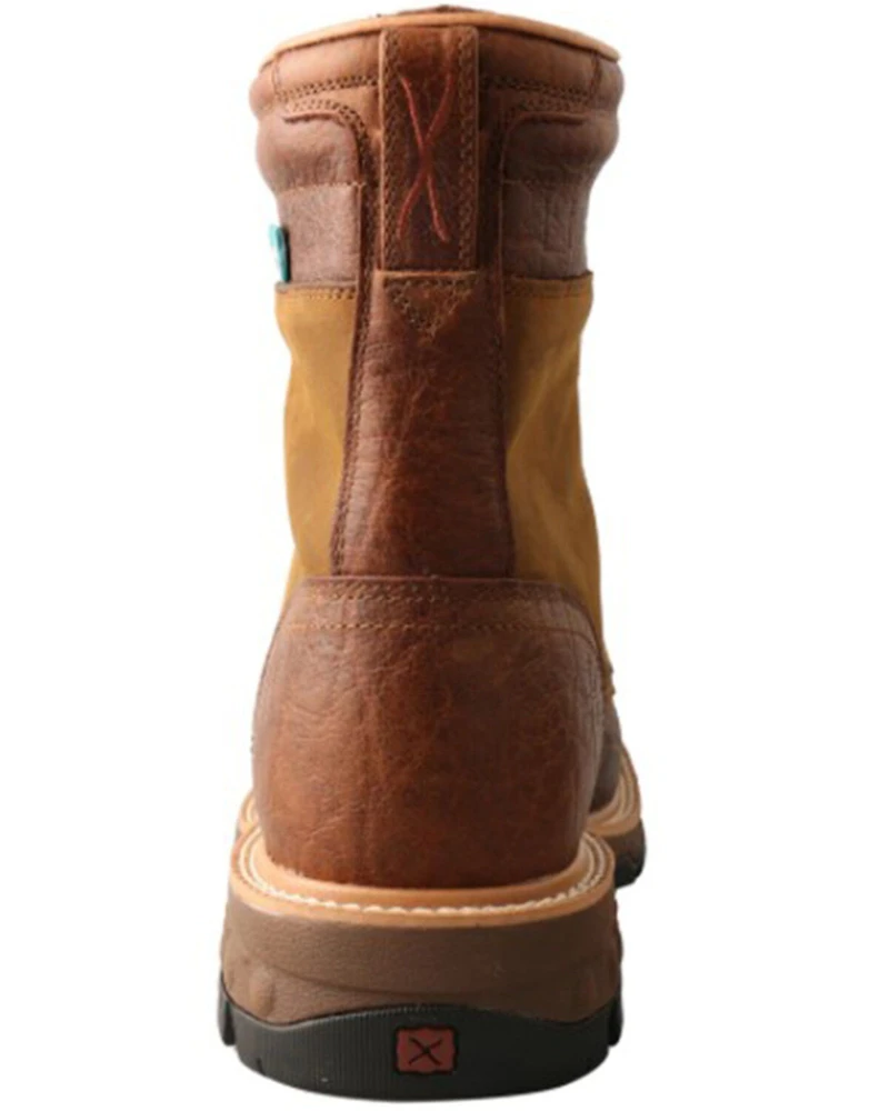 Twisted X Men's Cellstretch 8" Lacer Waterproof Leather Work Boots - Broad Square Toe