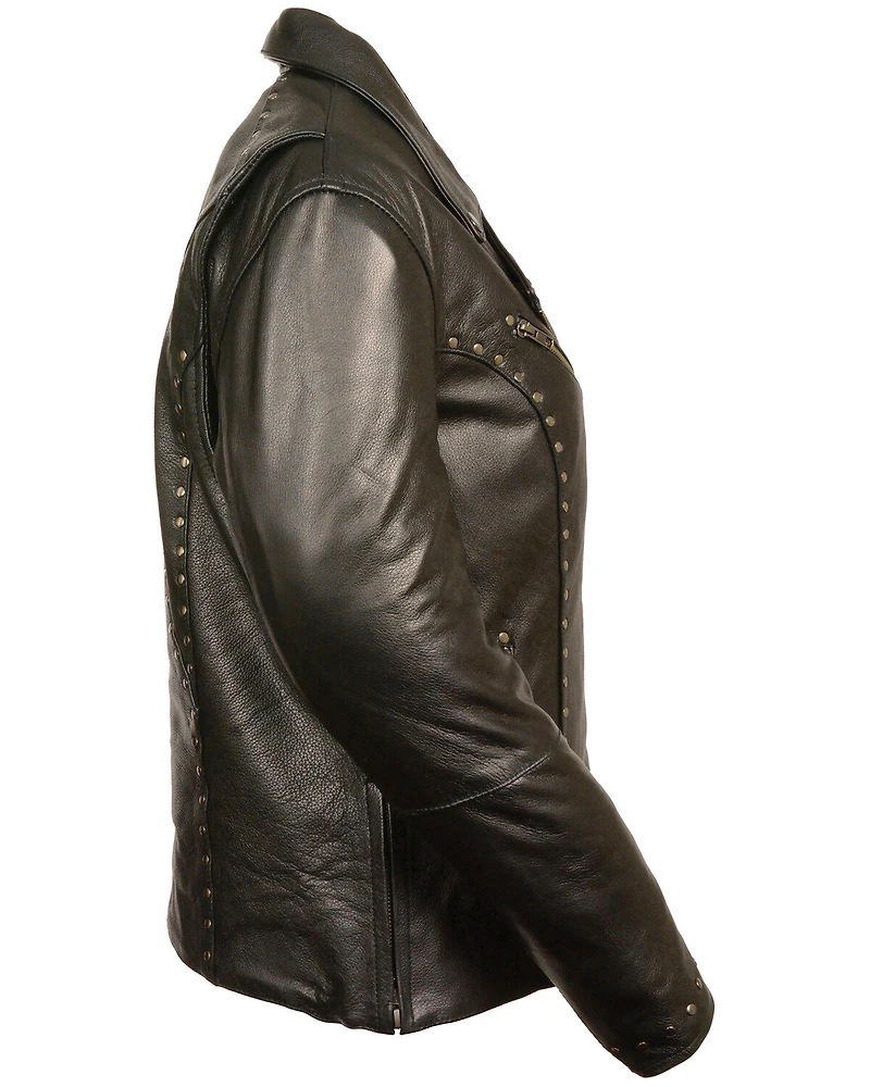 Milwaukee Leather Women's Classic Studded Motorcycle Jacket