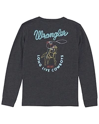 Wrangler Boys' Long Live Cowboys Sleeve Graphic T-Shirt