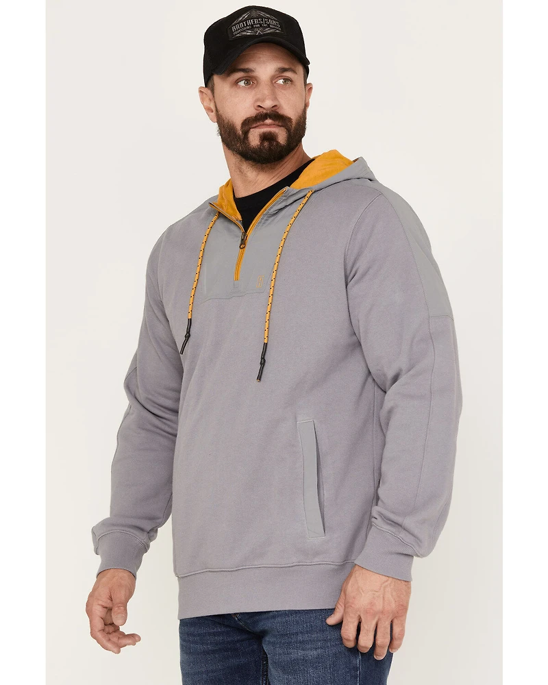 Brothers and Sons Men's French Terry Anorak 1/4 Zip Hooded Pullover
