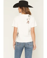 Blue B Women's Embroidered Conversation Short Sleeve Tee