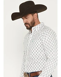 Ariat Men's Bass Geo Print Long Sleeve Button-Down Western Shirt