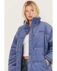Wrangler Women's Corduroy Oversized Puffer Jacket