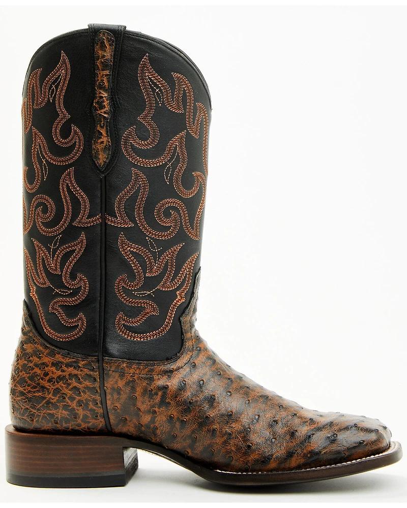 Cody James Men's Exotic Full Quill Ostrich Western Boots - Broad Square Toe