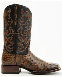 Cody James Men's Exotic Full Quill Ostrich Western Boots - Broad Square Toe