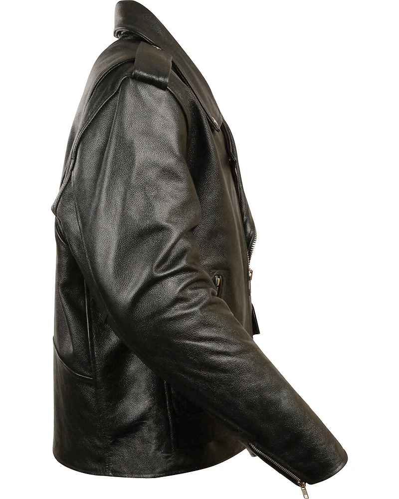 Milwaukee Leather Men's Classic Police Style M/C Jacket - Big 4X