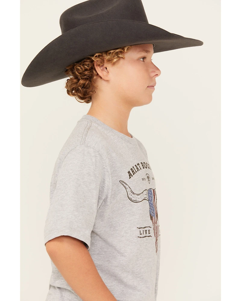 Ariat Boys' Steerhead Americana Short Sleeve Graphic T-Shirt